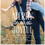 "Merry & Joyful" - Retired Holiday Cards in Snow by Ann Gardner - Close-Up