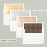 "Tartan" - Retired Holiday Cards in Agave by Ann Gardner - Slip-In Envelope Liners