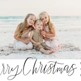"Minimal Lettered Christmas" - Retired Holiday Cards in Onyx by Alicia Schultz - Close-Up