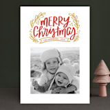 "Merry Little Branches" - Retired Holiday Cards in Golden Rod by Little Print Design - Front