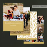 "Merry Little Branches" - Retired Holiday Cards in Golden Rod by Little Print Design - Back of Card