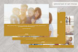 "Joyful Center" - Retired Holiday Cards in Mustard by Leah Bisch - Back of Card