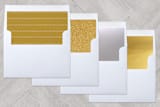 "Joyful Center" - Retired Holiday Cards in Mustard by Leah Bisch - Slip-In Envelope Liners