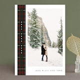 "wintry tartan" - Retired Holiday Cards in Holly Berry by Kanika Mathur - Front
