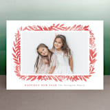 "Festive Botanical Frame" - Retired Holiday Cards in Poinsettia by Hooray Creative - Front
