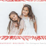 "Festive Botanical Frame" - Retired Holiday Cards in Poinsettia by Hooray Creative - Close-Up