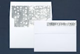 "Water drops" - Retired Holiday Cards in Charcoal by Abby Munn - Liner and Label