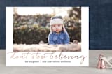 "Just Gotta Believe" - Retired Holiday Cards in Ash by Carol Fazio - Front