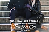 "City Greetings" - Retired Holiday Cards in Powder by Kaydi Bishop - Close-Up