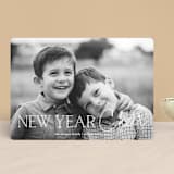 "Delightful Script" - Retired Holiday Cards in Snow by Jessica Williams - Front