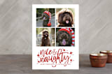 "Both Lists" - Retired Holiday Cards in Snow by Sarah Brown - Front