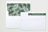 "Scripted Pine Branch Berries" - Retired Holiday Cards in Leaf by Alethea and Ruth - Liner and Label