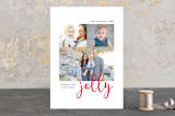 "Joyful Season" - Retired Holiday Cards in Cherry Red by Sandra Picco Design - Front