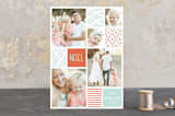 "Collage Doodles" - Retired Holiday Cards in Peaches by Michelle Poe - Front