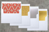 "Collage Doodles" - Retired Holiday Cards in Peaches by Michelle Poe - Slip-In Envelope Liners