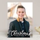 "Blessed Christmas" - Retired Holiday Cards in Snow by Ellis - Front