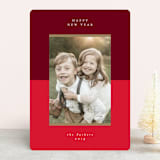 "Holiday Blocks" - Retired Holiday Cards in Cranberry by Lehan Veenker - Front
