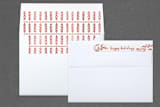 "Rejoice in Him" - Retired Holiday Cards in Berry by Marta Berk - Liner and Label