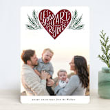 "Rejoice Heart" - Retired Holiday Cards in Wine by Alethea and Ruth - Front