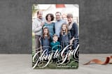 "Glory To God" - Retired Holiday Cards in Creamsicle by Design Lotus - Front