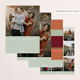 "Colorblock Border" - Retired Holiday Cards in Sunset by Julie Murray - Back of Card