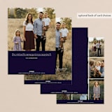 "Full Hearts" - Retired Holiday Cards in Navy by Hudson meet Rose - Back of Card