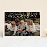 "Wonderful Christmas Time" - Retired Holiday Cards in Vanilla Bean by Sarah Brown - Front