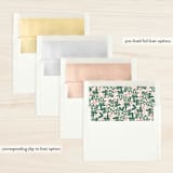 "Scripted Foliage Frame" - Retired Holiday Cards in Wine by Alethea and Ruth - Slip-In Envelope Liners