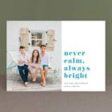 "never calm always bright" - Retired Holiday Cards in Sea by Jula Paper Co. - Front