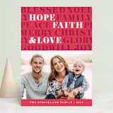 "All Good Words" - Retired Holiday Cards in Cardinal by Hooray Creative - Front