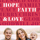 "All Good Words" - Retired Holiday Cards in Cardinal by Hooray Creative - Close-Up