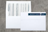 "Gilded cross" - Retired Holiday Cards in Dark Blue by Keen Peachy - Liner and Label