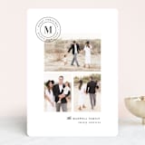 "Monogram Seal" - Retired Holiday Cards in Coal by Hooray Creative - Front