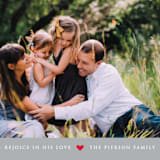 "Tiny Red Heart" - Retired Holiday Cards in Platinum by Erin Deegan - Close-Up