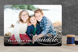 "Believe In The Miracle" - Retired Holiday Cards in White by Lehan Veenker - Front