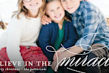 "Believe In The Miracle" - Retired Holiday Cards in White by Lehan Veenker - Close-Up