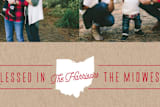"Blessed Midwest" - Retired Holiday Cards in Berry by Alaina Cherup - Close-Up