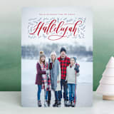 "Hallelujah!" - Retired Holiday Cards in Cranberry by Carolyn Kach - Front