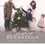 "Christmas Blessings" - Retired Holiday Cards in Snow by AK Graphics - Close-Up