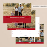 "Minimalist Merry Monoline" - Retired Holiday Cards in Ruby by Elsa Duncan - Back of Card