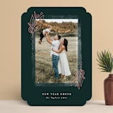 "Frosted Frame" - Retired Holiday Cards in Evergreen by Lehan Veenker - Front
