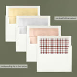 "wintry tartan" - Retired Holiday Cards in Holly Berry by Kanika Mathur - Slip-In Envelope Liners