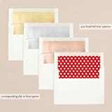 "Dot" - Retired Holiday Cards in Candy Cane by Erin Deegan - Slip-In Envelope Liners