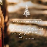 "One Sparkling Tree" - Retired Holiday Cards in Snow by fatfatin - Close-Up