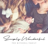 "Simply Wonderful" - Retired Holiday Cards in Midnight by GeekInk Design - Close-Up
