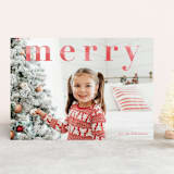 "merry merry" - Retired Holiday Cards in Candy Cane by Tennie and Co. - Front
