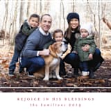 "His Blessings" - Retired Holiday Cards in Winter Berry by Lehan Veenker - Close-Up