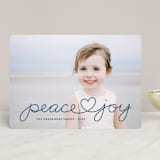 "Peace Heart Joy" - Retired Holiday Cards in Navy by Kim Dietrich Elam - Front