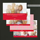 "Love Peace Cheer" - Retired Holiday Cards in Crimson by Lauren Chism - Back of Card