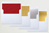 "Wonderful Ribbon" - Retired Holiday Cards in Poinsettia by Laura Bolter - Slip-In Envelope Liners